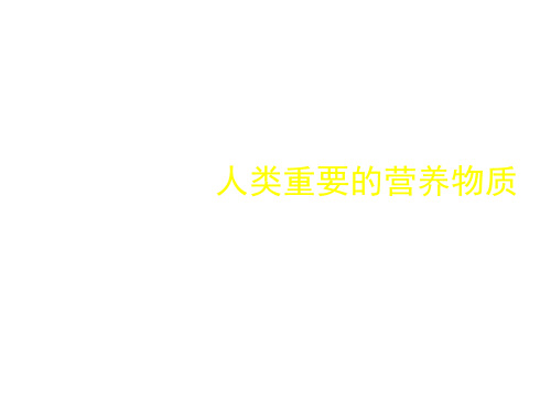 初三化学下学期人类重要的营养物质
