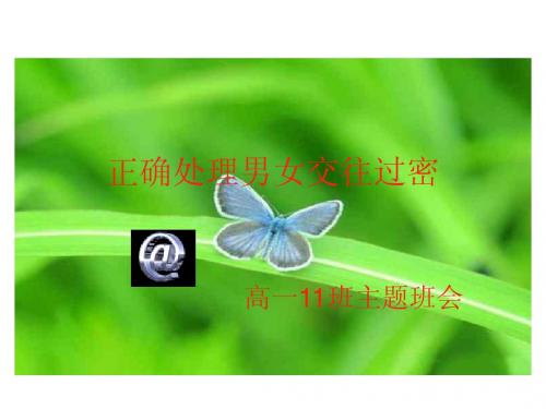 麒麟高中主题班会：正确处理男女同学的交往