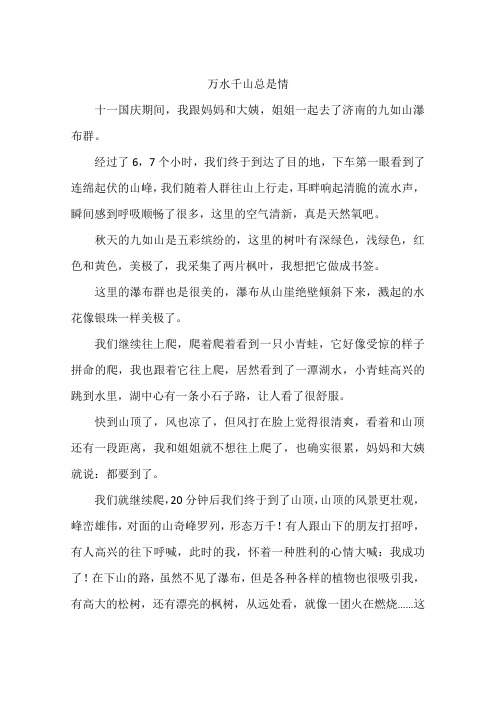 万水千山总是情--作文