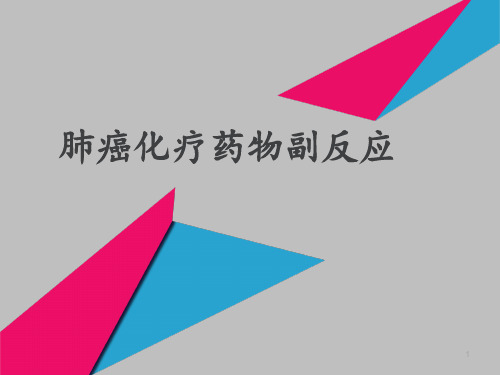 肺癌化疗方案及护理注意事项 ppt课件