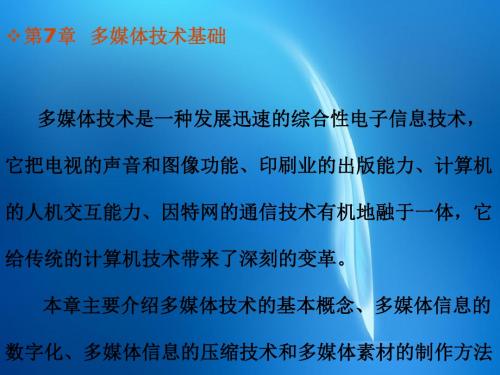 大学计算机应用基础-电子教案  第7章
