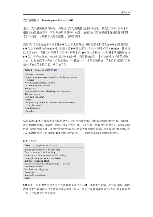支气管胸膜瘘