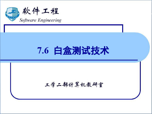 软件工程--白盒测试技术  ppt课件