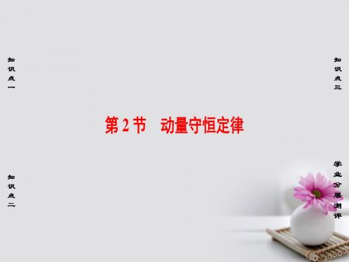 2018版高中物理第1章动量守恒研究第2节动量守恒定律课件