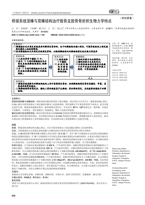 桥接系统混棒与双棒结构治疗股骨及胫骨骨折的生物力学特点