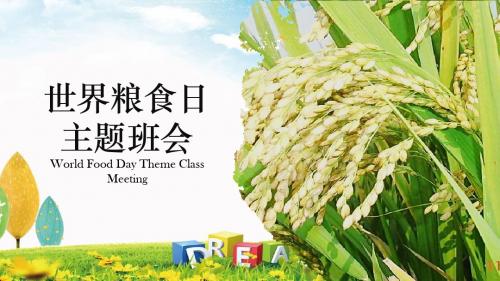 世界粮食日节约粮食手抄报ppt