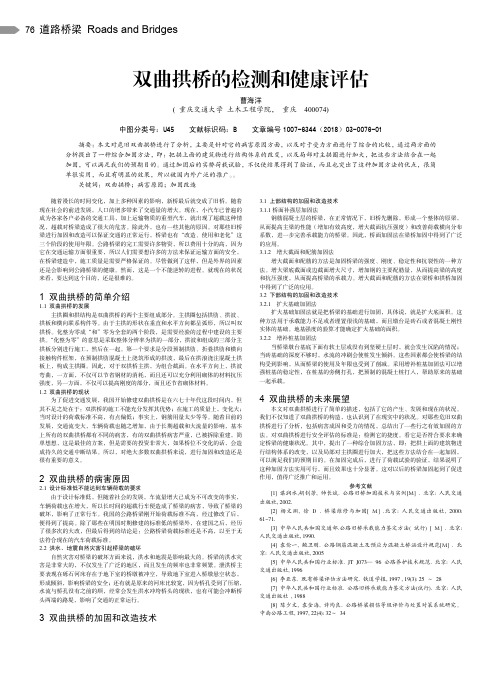 双曲拱桥的检测和健康评估