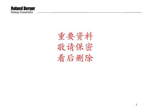 精编管理咨询132罗兰贝格-西北实业公司战略1资料