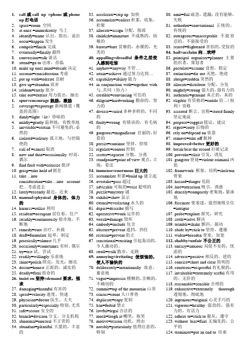 职称英语考试近义词汇小锦(自己总结)