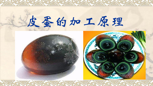 皮蛋的加工原理