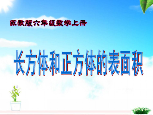 苏教版六年级数学上册长方体和正方体的表面积