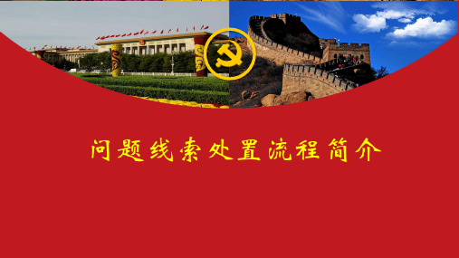问题线索处置工作规程简介ppt课件