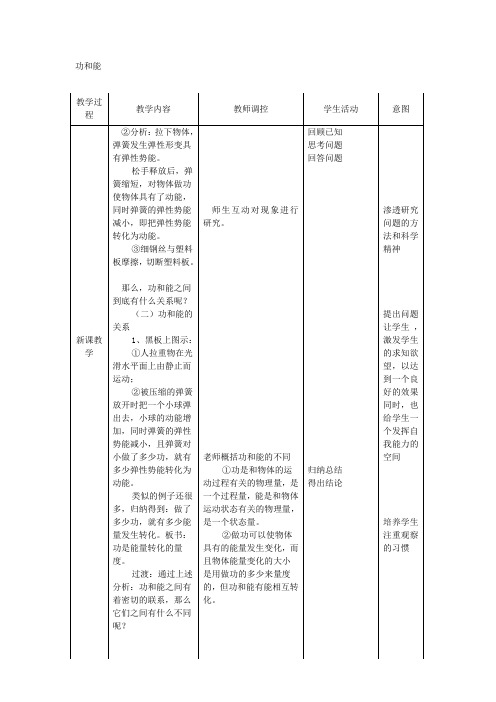 人教版高中物理必修二功和能 (2)优质教案