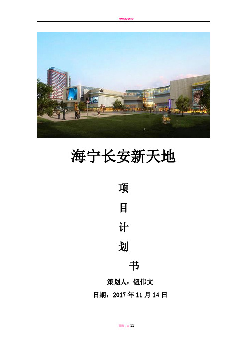 商业综合体计划书