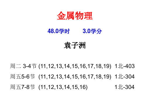 金属物理全套教学课件