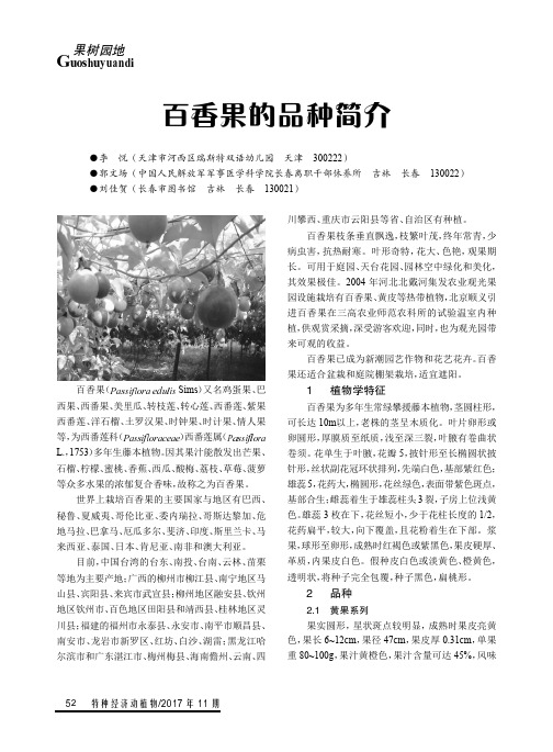 百香果的品种简介