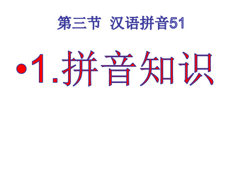 教师招聘--小学语文笔试备考策略3第三节  汉语拼音