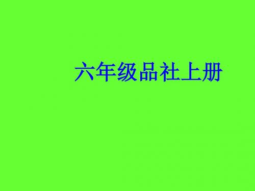 泰山版六年级品德与社会上册模拟试题
