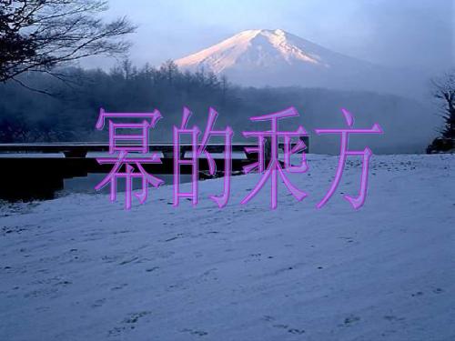 幂的乘方-(新编2019)