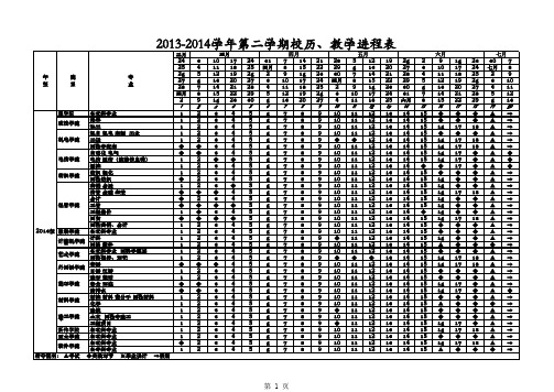 中原工学院13142学期校历(14页)