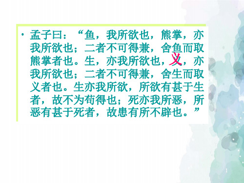 人教版语文高二选修 先秦诸子选读 王何必曰利 课件2