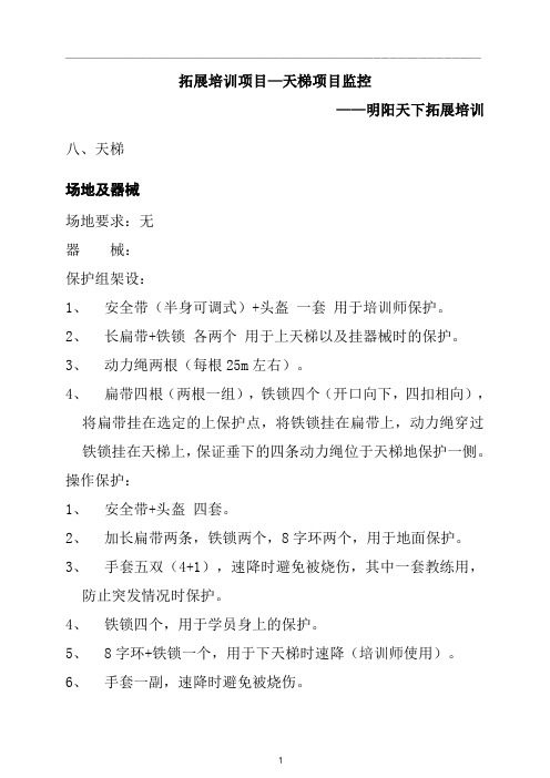 拓展培训项目—天梯项目监控