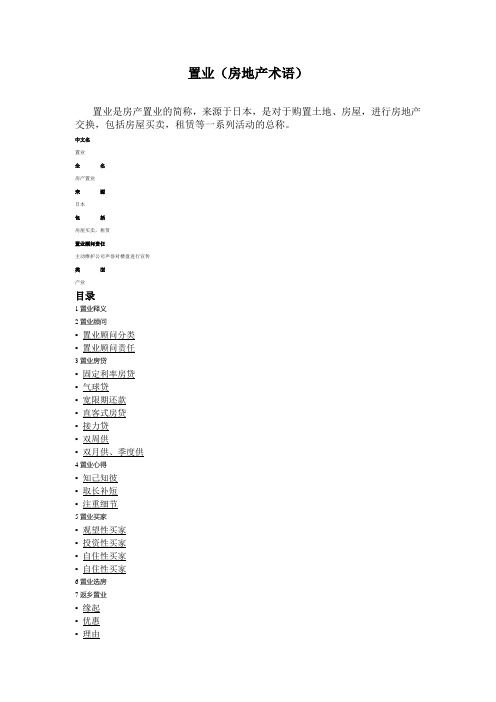 置业