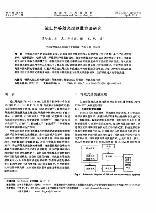 近红外等效光谱测量方法研究