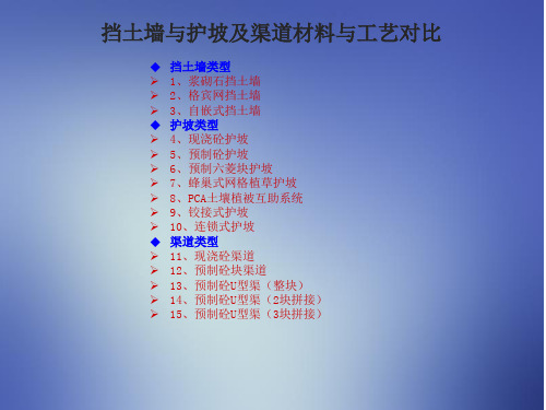 各种挡墙护坡对比(12.15)