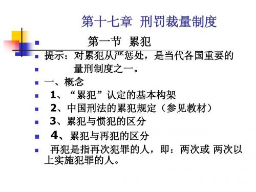 第十七章  刑罚裁量制度