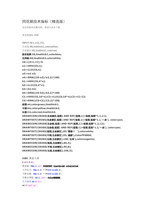同花顺技术指标