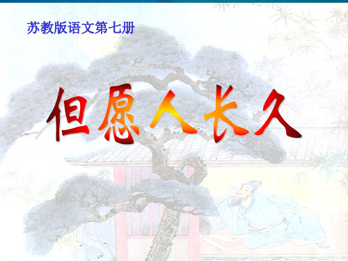 苏教版四级上册语文《但愿人长久》(共17张PPT)