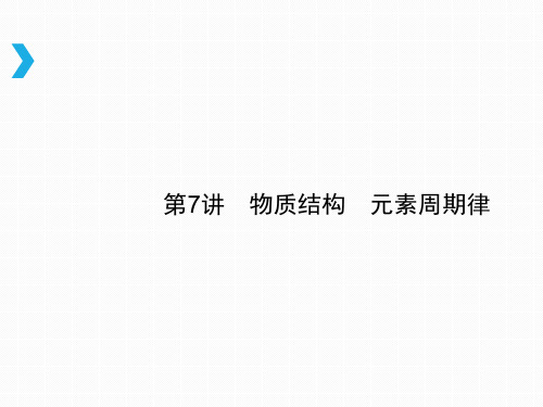 2019年高考化学(天津课标版)大二轮复习课件：物质结构 元素周期律(共57张PPT)