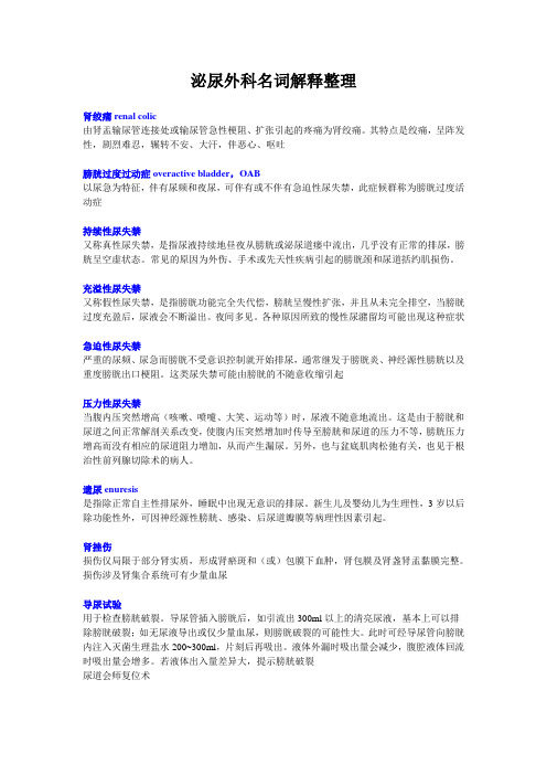 【外科复习资料】_泌尿外科名解整理