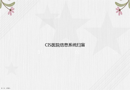 CIS医院信息系统扫盲讲课文档