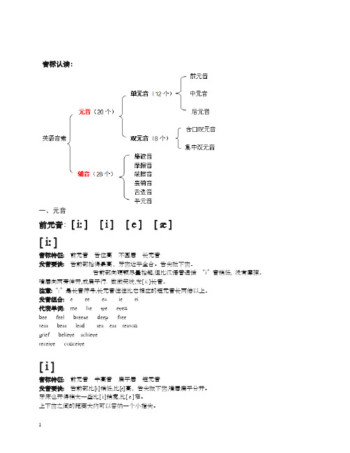 2019-2020学年音标认读(完全版).doc