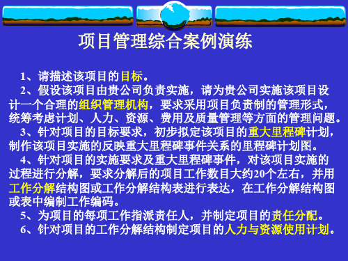 项目管理综合案例演练(PPT 74页)