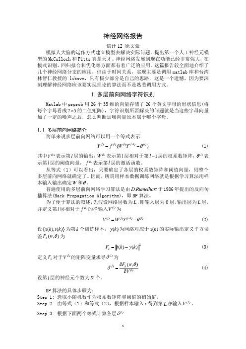 神经网络报告