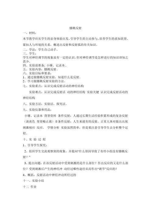 膝跳反射