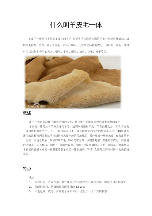 什么叫羊皮毛一体
