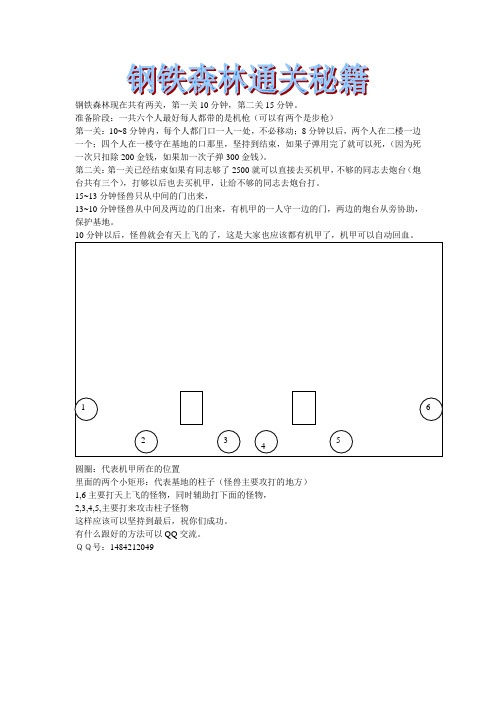 逆战钢铁森林攻略