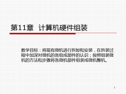 第11章  计算机硬件组装PPT课件