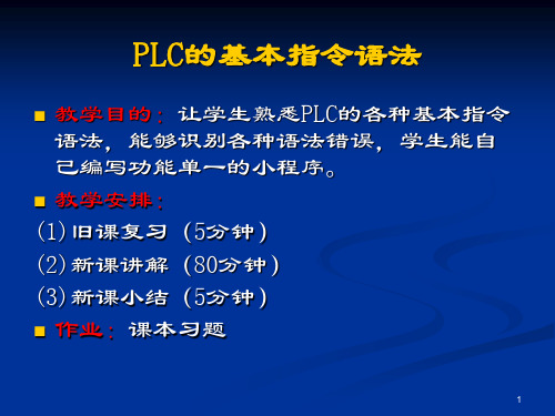 三菱FX1N基本指令介绍