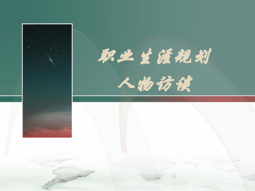 大学职业生涯人物访谈PPT