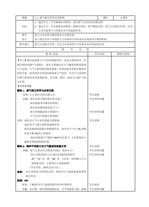 人教版高中地理选修2《第四章 海-气作用 第一节 海-气相互作用及其影响》_1