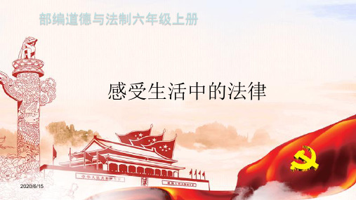 道德与法治部编版六年级上册第1课 感受生活中的法律