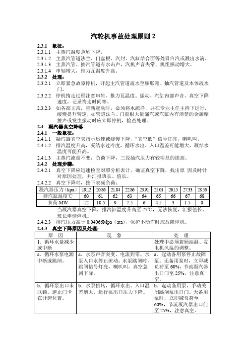 汽轮机事故处理原则2