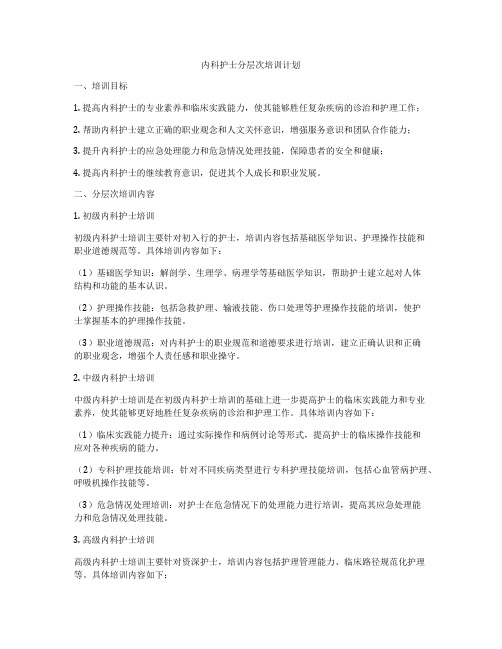 内科护士分层次培训计划
