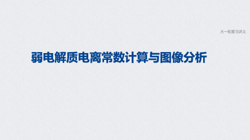 2021届高三化学大一轮复习课件———弱电解质电离常数计算与图像分析(共29张PPT)