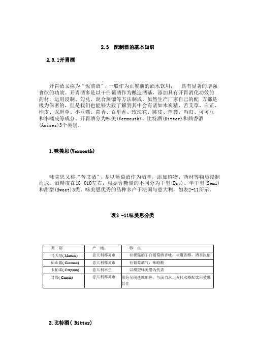 配制酒的基本知识